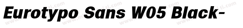 Eurotypo Sans W05 Black字体转换